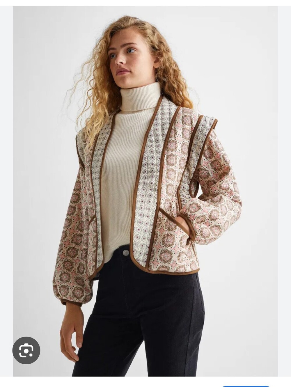 MNG Cropped Quilted Jacket